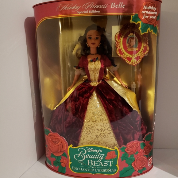 Disney's Beauty and the Beast Holiday Princess Belle doll Enchanted Chri… - Picture 2 of 10